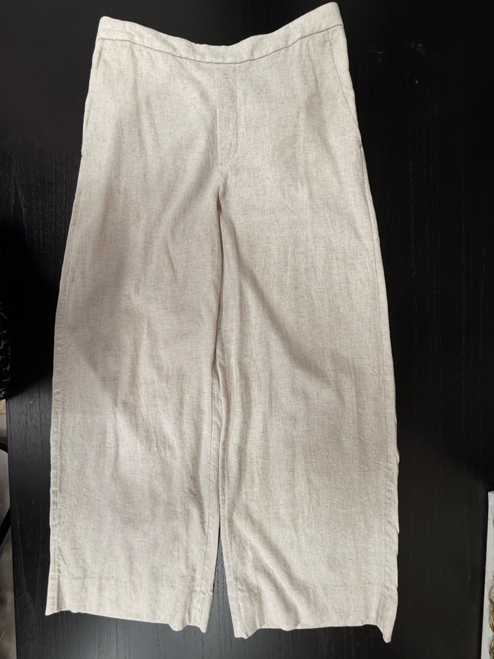 Banana Republic Factory Wide Leg Pants in Heather Beige